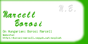 marcell borosi business card